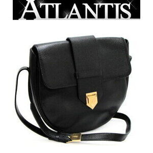 SAINT LAURENT Yves Shoulder Bag Black Leather